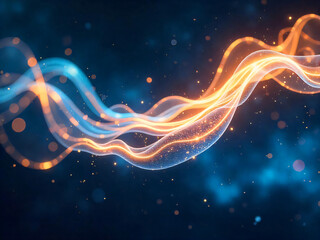 Abstract Glowing Energy Waves and Particles