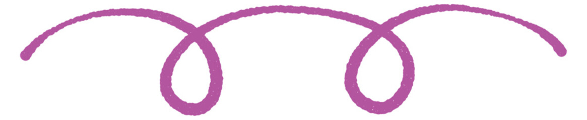手描きの紫のアンダーライン