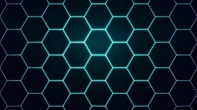 Static Hexagon Grid Pattern with Dark Background