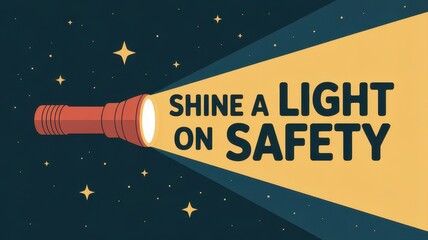 Brightening the night with a welcoming glow of safety through a creative flashlight greeting card design. National Crime Prevention Week