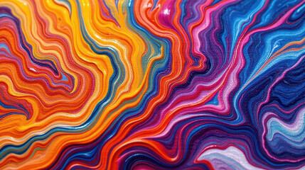 Vibrant abstract art creation studio digital artwork colorful palette top-down view artistic expression for inspiration