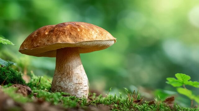 Birch bolete is an edible mushroom in the family boletaceae