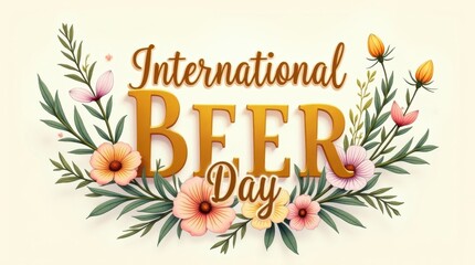 Celebrating international beer day a festive gathering of brews and friends global graphic cheerful atmosphere