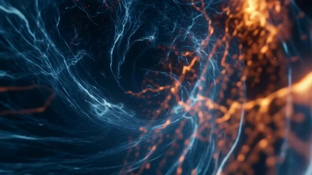 a swirling energy portal rendered in trapcode emitting pulses and waves of energy