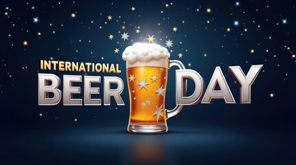 Celebrating international beer day festive event with friends global celebration fun atmosphere