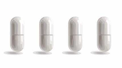 White capsules display illustrates medicine, pharmaceuticals, supplements and health concepts with a clean and simple presentation.