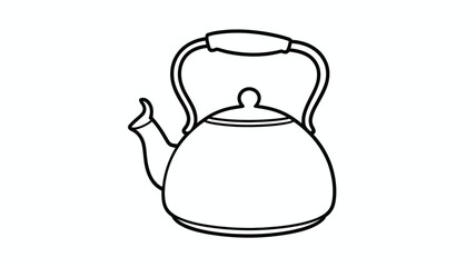 Simple Line Art Tea Kettle