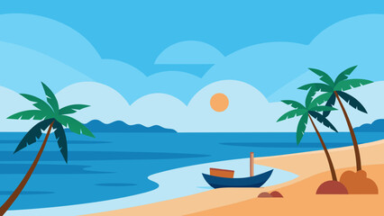 Obraz premium palm tree on the beach