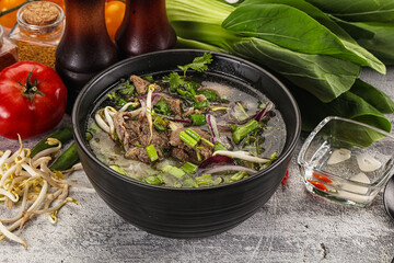Vietnamese cuisine - Pho Bo soup with beef