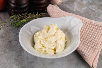 Italian soft young cheese stracciatella