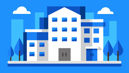 Obraz premium vector illustration of a city