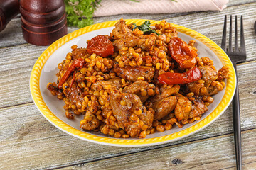 Rasted chicken meat with ptitim
