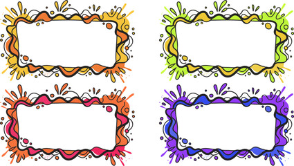 Vector set of vintage ornate frames, labels, and borders for retro design and decoration