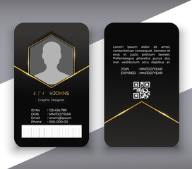 creative modern, stylish office or collage identification card, personal use access card
