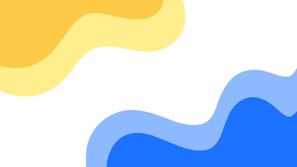Illustration of abstract yellow and blue wave element