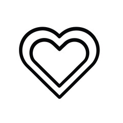 Nested Hearts Icon, Vector Symbol of Love, Affection, and Emotional Depth