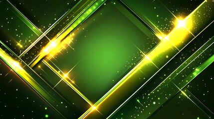 Abstract green and gold design