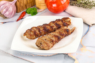 Beef kebab minced meat shashlik