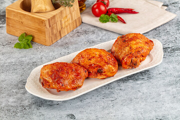 Baked marinated crispy chicken tighs