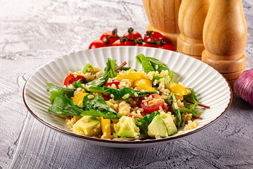 Bilgur tabuleh salad with vegetables