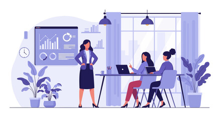 Boardroom Strategy Session: A dynamic image capturing a collaborative brainstorming meeting in a contemporary office setting.