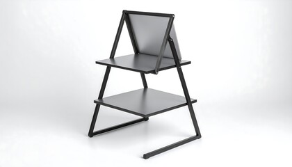 Fototapeta premium Modern, two-tiered, foldable shelving unit