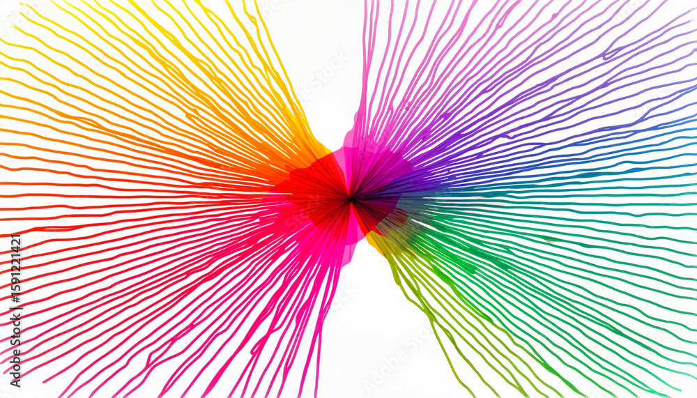 Poster abstract colorful lines merging in a vibrant display of motion