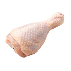 raw chicken leg isolated on transparent background