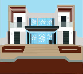 vector illustration of a modern living room