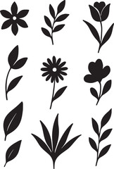 A seamless pattern vector illustration of vintage black and white floral leaves and branches, perfect for nature-inspired design decoration
