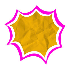 Wrinkled Paper Sticker with Comic Starburst Frame