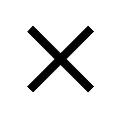 ばつ印黒細め/web対応svgデータ