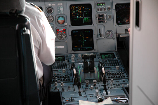 image of the interior of the cabin of a passenger plane