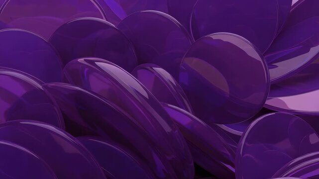 Purple Glossy Concentric Disk Shapes Abstract Texture Background 3D Render