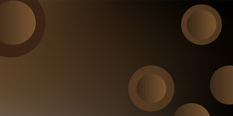 Tech geometric background with abstract golden and black circles. Vector banner design simple moren art type2