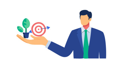 Business growth strategy and target achievement for financial success and investment goals targetting growth