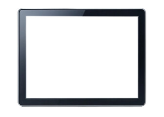 Blank modern 14 G tablet screen isolated on white background