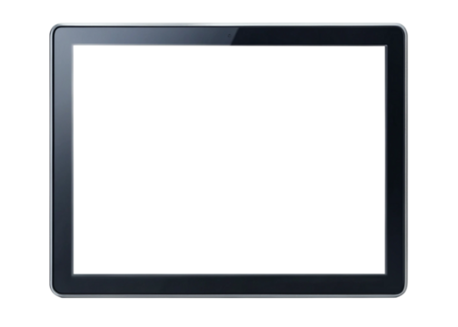Blank modern 14 G tablet screen isolated on white background