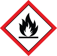 Piktogram GHS02 gazy łatwopalne vector 