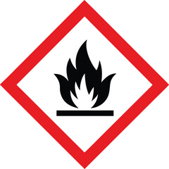 Piktogram GHS02 gazy łatwopalne vector 