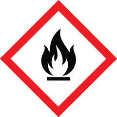 Piktogram GHS02 gazy łatwopalne vector 