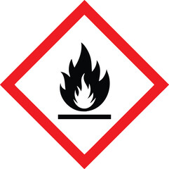 Piktogram GHS02 gazy łatwopalne vector 