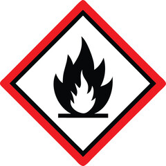 Piktogram GHS02 gazy łatwopalne vector 