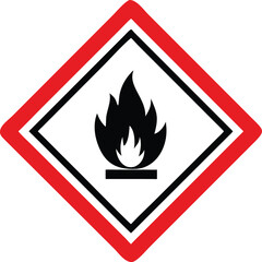 Piktogram GHS02 gazy łatwopalne vector 