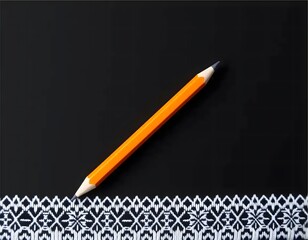 A colored pencils for drawing on a plain textured background with space.