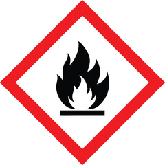 Piktogram GHS02 gazy łatwopalne vector 