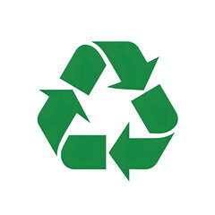 Obraz premium Green Recycle Symbol on Black Background