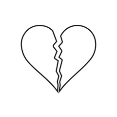 Broken heart icon
