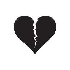 Broken heart icon