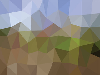 Geometric Abstract with Earth and Sky Tones